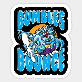 Abominable Snowman Yeti Snowboarder - Bumbles Bounce Sticker